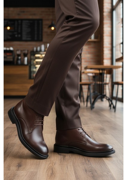 Kahverengi Bağcıklı Hakiki Deri Erkek Bot AG1188-1013 M modelleri
