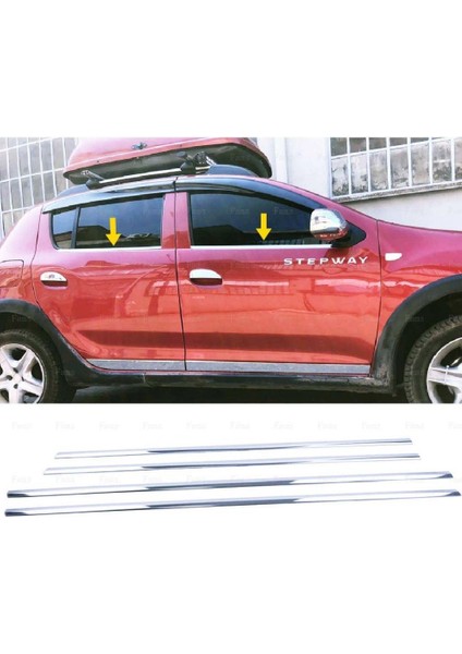 Dacia Sandero Stepway Krom Cam Çıtası 2013-2020 (4 Parça)