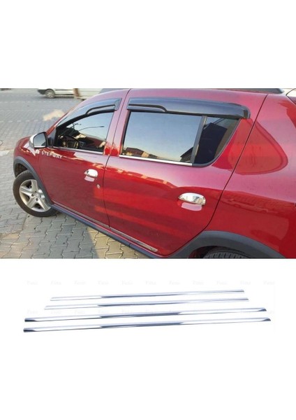 Dacia Sandero Stepway Krom Cam Çıtası 2013-2020 (4 Parça) modelleri