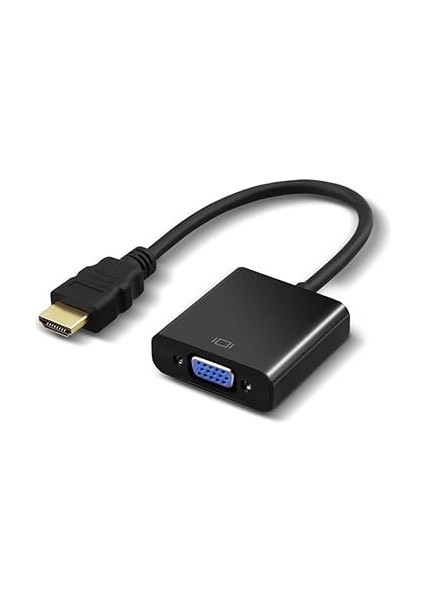 8744 Dijital HDMI To VGA Görüntü Çevirici Aparat Siyah HDMI Çıkışlı Bilgisayarların Görüntüsünü VGA Girişli Monitör, Projeksiyon Vb Görüntü Cihazlarına Aktarır, Çevirir. fiyatları