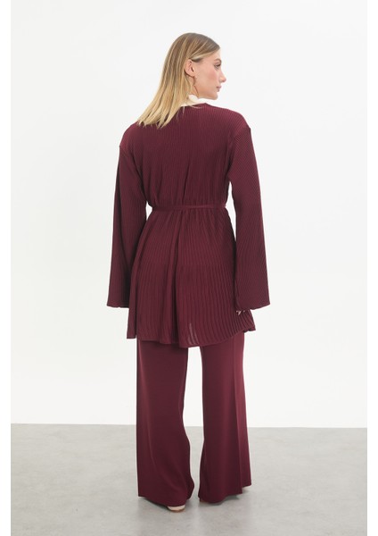 Merserize Kuşaklı Pliseli Takım fiyatları