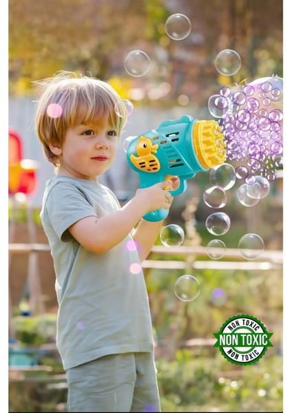 Neşeli Ördek Baloncuk Tabancası – 23 Halkalı, Pilli, Köpük Saçan Oyuncak Tabanca fiyatları