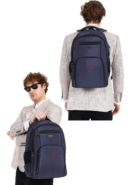 Erkek Sırt Çantası Okul Iş Günlük Kullanım USB Aparat Ortopedik Sırt ve Omuz Askısı 14 Inç