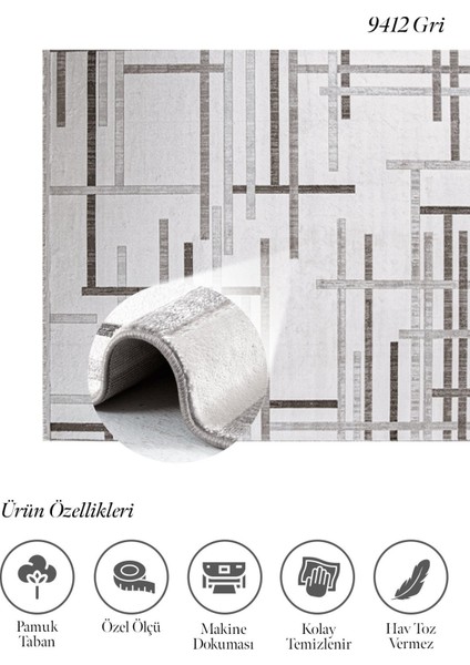 Twente 9412 Akrilik Yumuşak Tuşe Salon Antre Mutfak Halı Yolluk indirimleri