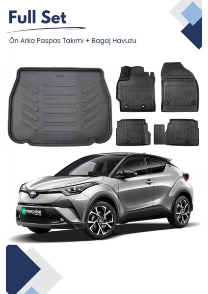 Toyota C-Hr 2016-2017-2018-2019-2020-2021-2022-2023 Model Tam Uyumlu Paspas+Bagaj Havuzu Seti