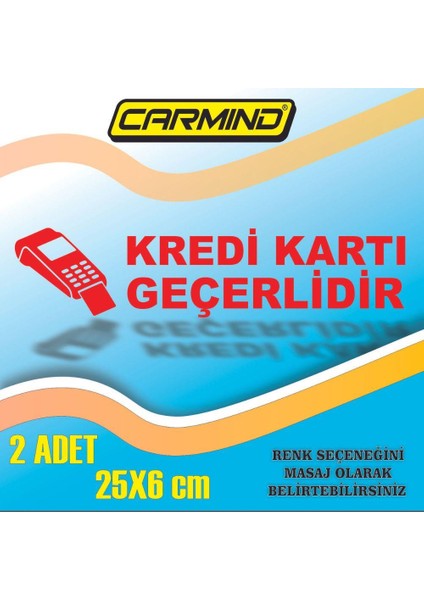 Ticari Taksi Kredi Kartı Geçerlidir Sticker (2 Adet) fiyatları