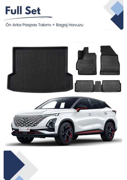 Chery Omoda 5 2023-2024-2025 Model Tam Uyumlu Paspas+Bagaj Havuzu Seti