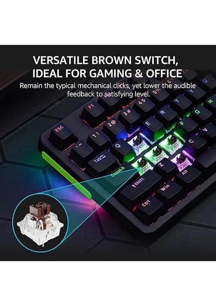 V500PRO Mekanik Oyun Klavyesi, 104 Anti-Gölgelenme Tuşu, Özelleştirilebilir Rgb Arka Aydınlatma, Multimedya Kısayol Tuşları, Çıkar fiyatları