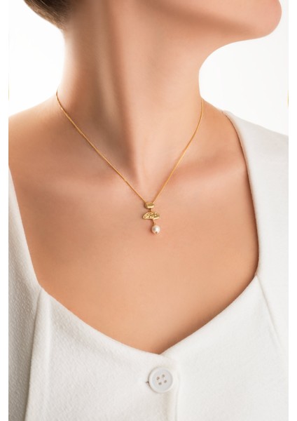 Lucia 18 Ayar Sarı Altın Kaplama 46 cm Gümüş Inci Kolye fırsatları