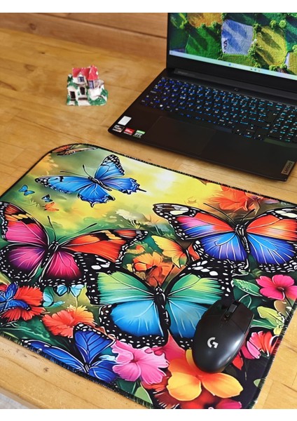 55X45 cm Renkli Kelebekler Kaydırmaz Taban Speed Yüzey Oyuncu Mouse Pad Gaming Pad modelleri