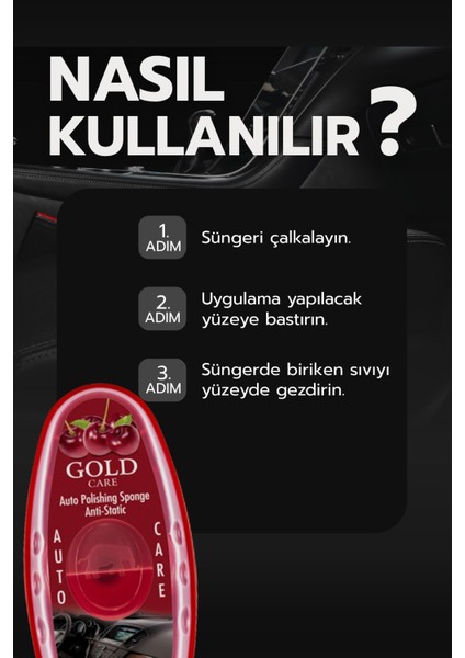 Vişne Oto Temizleme ve Parlatma Süngeri – Antistatik, Toz Tutmaz fırsatları