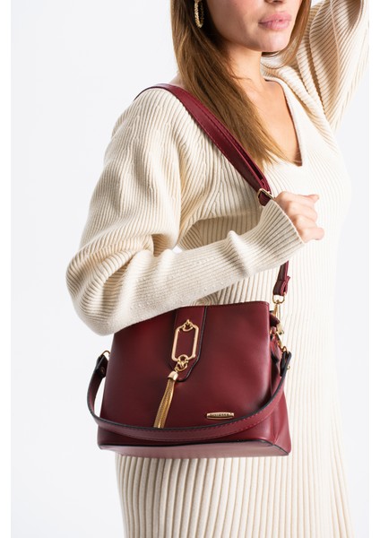 Gold Detaylı 3 Bölmeli Omuz & Çapraz Çanta fiyatları