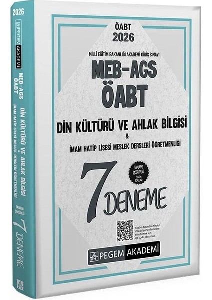 Pegem 2026 Öabt Meb-Ags Din Kültürü ve Ahlak Bilgisi Öğretmenliği 7 Deneme Çözümlü