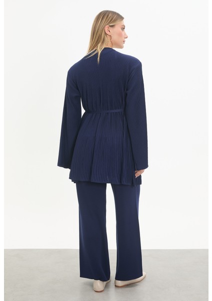 Merserize Kuşaklı Pliseli Takım modelleri