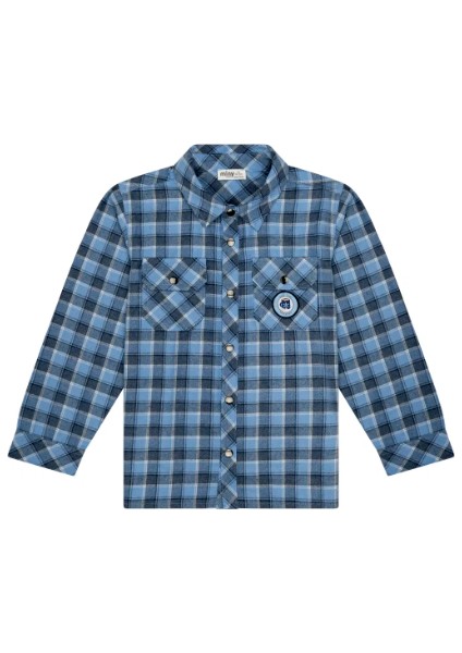 Erkek Çocuk Çıtçıtlı Cepli Ekose Oduncu Gömlek MNT25E215 fiyatları