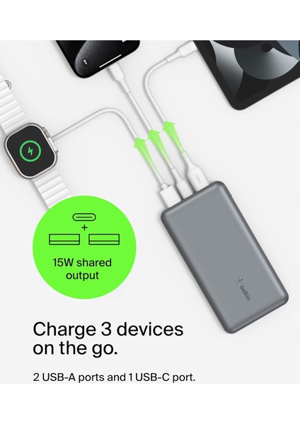 10000MAH Powerbank, 1 Usb-C Portu ve 2 Usb-A Portu Bulunan 10K Usb-C Taşınabilir Şarj Cihazı, fırsatları