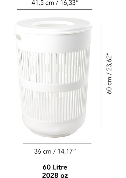 4'lü Set - 60 Lt Solara Kirli Sepeti Beyaz, Katlanabilir Silikon Çamaşır Sepeti, Su Kovası, Maşrapa fiyatları