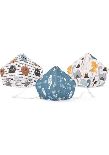 Erkek Çocuk Maske 3'lü Paket