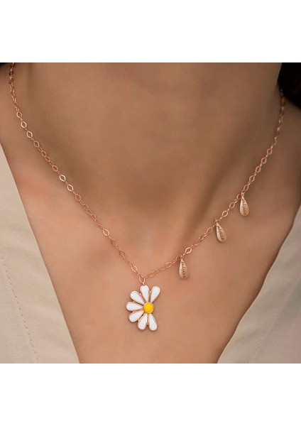 925 Ayar Gümüş Papatya Seviyor Sevmiyor Bayan Gümüş Kolye T5977 (802802) modelleri