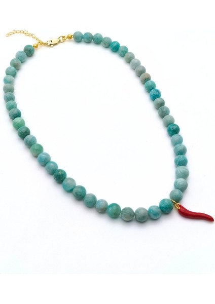 Amazonit Kolye - Kaygıyı Azaltın, Neşenizi Artırın ve Kendinizi Ifade Edin - 8 mm fiyatları