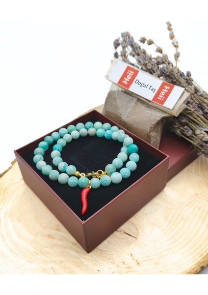 Amazonit Kolye - Kaygıyı Azaltın, Neşenizi Artırın ve Kendinizi Ifade Edin - 8 mm modelleri