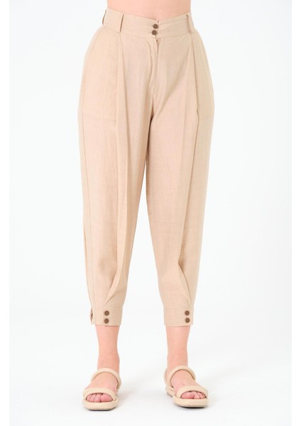 Paça Düğmeli Pantolon