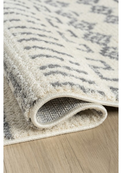 Puffy Krem Gri Halı Salon Oturma Odası Çocuk Odası Yatak Odası Halısı 1005 modelleri