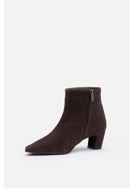 Bestyle Lorra Kadın Acı Kahve %100 Gerçek Deri Sivri Burun Bot modelleri