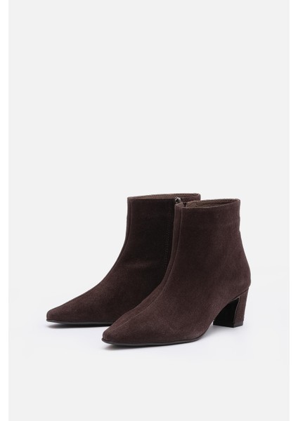 Bestyle Lorra Kadın Acı Kahve %100 Gerçek Deri Sivri Burun Bot indirimleri