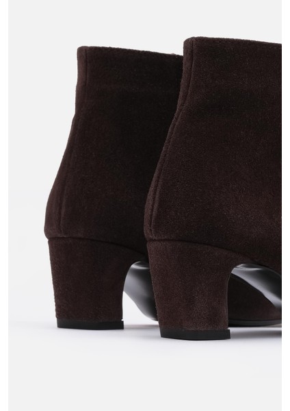 Bestyle Lorra Kadın Acı Kahve %100 Gerçek Deri Sivri Burun Bot