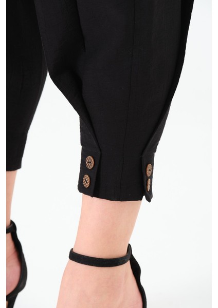 Paça Düğmeli Pantolon