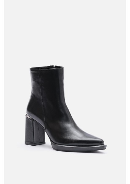 Bestyle Ludo Kadın Siyah Gerçek Deri Topuklu Bot fiyatları