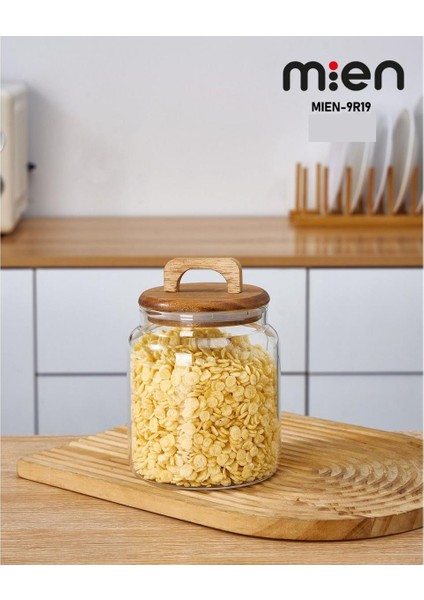 Akasya Kapaklı Borosilikat Cam Kavanoz 1150 ml