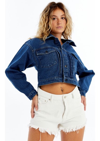 Kadın Kot Ceket Oversize Bomber Niş Tasarım Özgünlük Günlük Kullanıma Uygun Şık Mont Crop Kot Ceket fiyatları