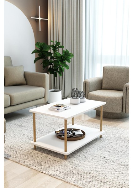 Ahşap Ayaklı Beyaz Desenli Orta Sehpa Modern Tasarım Demonte fiyatları