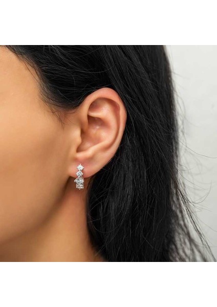 925 Ayar Gümüş 5 Taş Küpe T4234 (802802) fiyatları