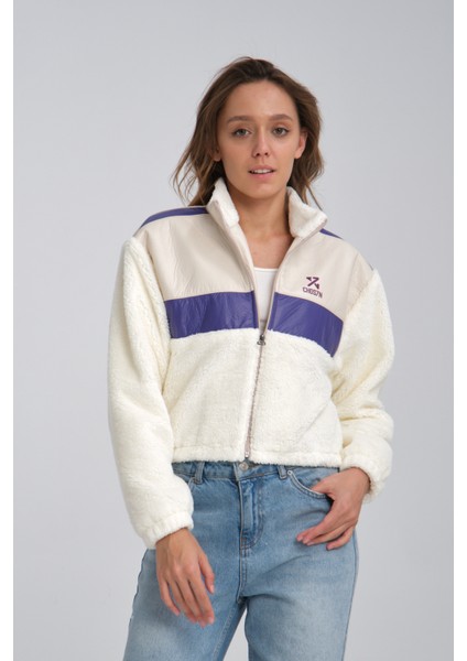 Kadın Oversize Peluş Mevsimlik Hırka Baskılı Ceket Puf Deri Garnili Motorcu Yarışçı Mont Yünlü Ceket indirimleri