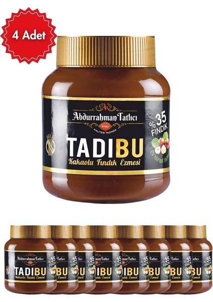 Tadıbu Kakaolu Fındık Ezmesi 350 gr 4/8/12/16 Adet | Kahvaltı ve Tatlılar Için Pratik Krem Lezzet