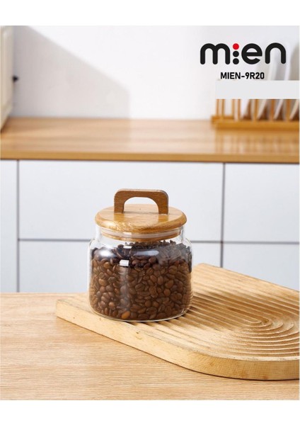 Akasya Kapaklı Borosilikat Cam Kavanoz 850 ml