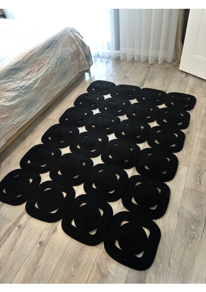 Lavande El Yapımı Halat Kilim – Modern Kare Formlu Dekoratif Tasarım Kilim fiyatları