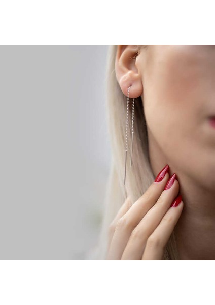 925 Ayar Gümüş Zincirli Küpe EA1160039 (802802) fiyatları