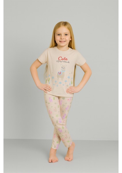 Kız Çocuk 3'lü %100 Pamuklu 13-14-15 Yaş Pijama Takımı MODEL:117 fırsatları