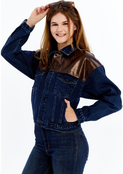 Kadın Standart Kot Ceket Deri Niş Özgün Tasarım Günlük Sokak Sitili Model Bomber Mont Kolej Ceket modelleri