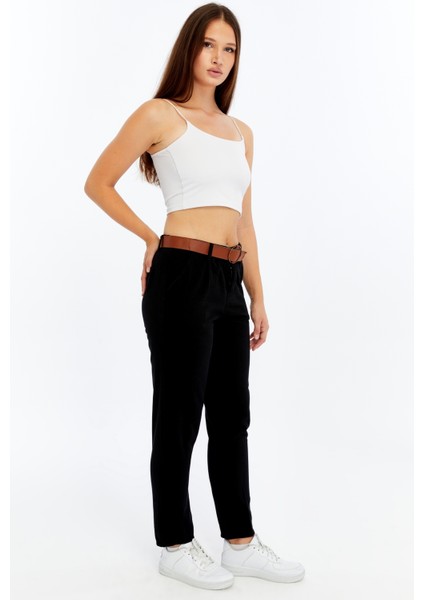 Kadın Yüksek Bel Dar Paça Siyah Pantolon – Günlük & Şık Kombinler Için fiyatları