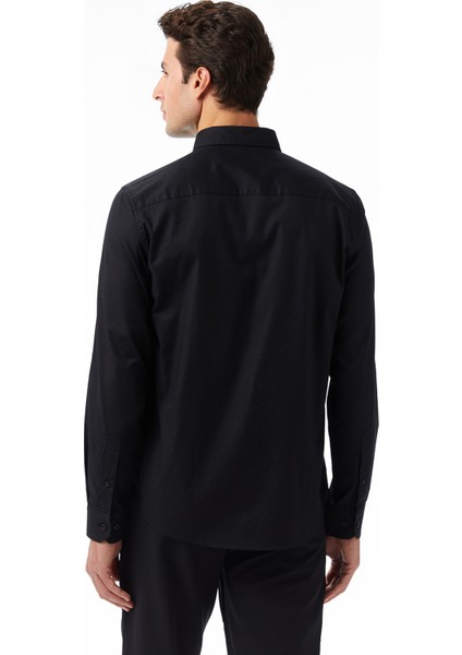 Erkek Siyah Slim Fit Gömlek W57310T.0TB fiyatları