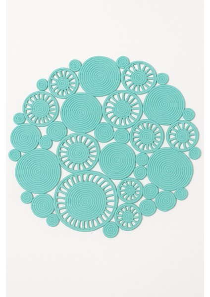 Harmony Jüt Doğal Hasır Kilim Bej Geometrik Bohem Yuvarlak El Örmesi Halı