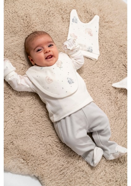 %100 Organik Pamuk Tropical Koala 5 Parça Hastane Çıkış Seti