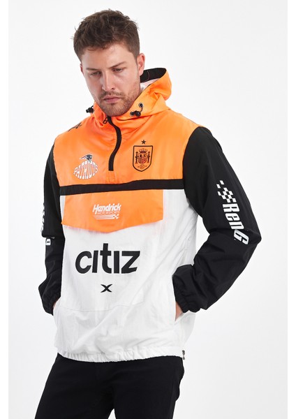 Erkek Baskılı Iki Renk Fermuarlı Motorcu Yağmurluk Su Geçirmez Yarışçı Ceket Baskılı Kolej Mont modelleri