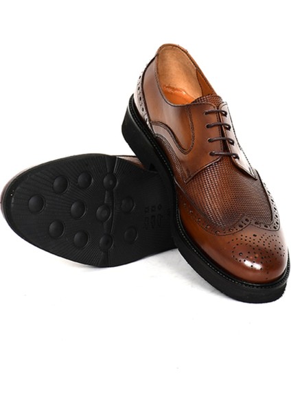 Hakiki Deri Oxford Kahverengi Erkek Ayakkabı - Eva Taban E643 fırsatları