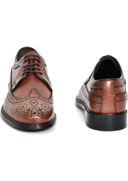 Hakiki Deri Kahverengi Oxford Erkek Ayakkabı - Kösele Taban indirimleri